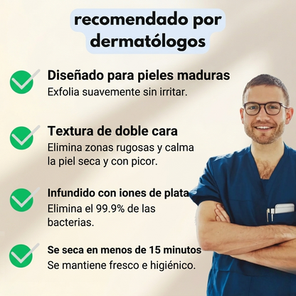 TOALLA EXFOLIANTE ANTIBACTERIANA VELURA